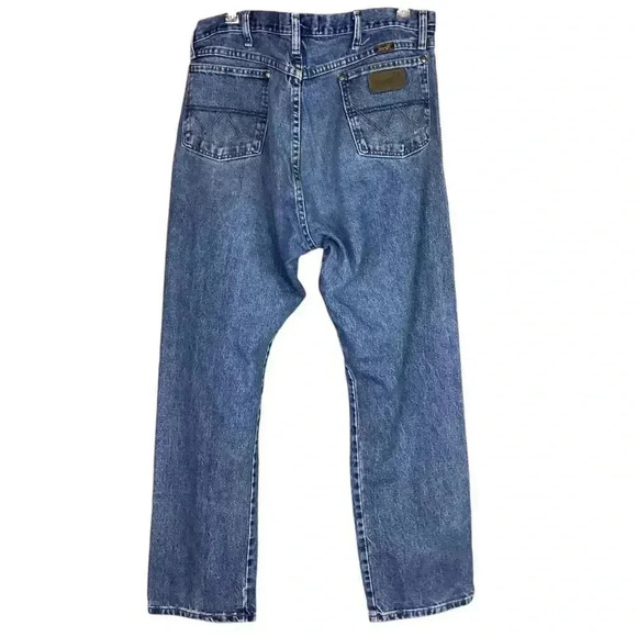 Wrangler Jeans Men 40X32 Blue George Strait Cowboy Cut Original Fit Medium Wash - Picture 5 of 8